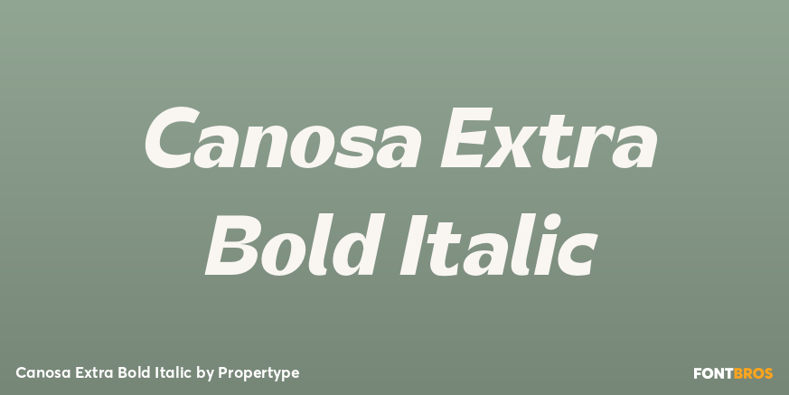 Canosa Extra Bold Italic Poster