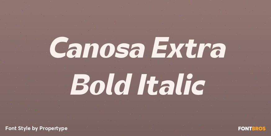 Canosa Extra Bold Italic Poster