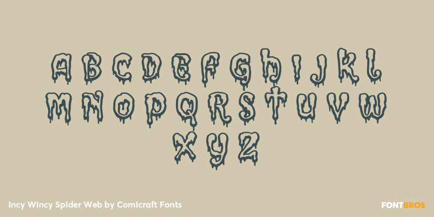 Incy Wincy Spider Web Font Poster #3