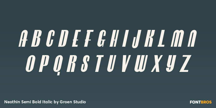 Neothin Semi Bold Italic Font Poster #2