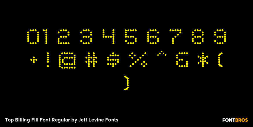 Top Billing Fill Font Regular Font Poster #4