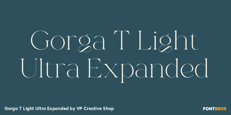 Gorga T Light Ultra Expanded Font Poster #1