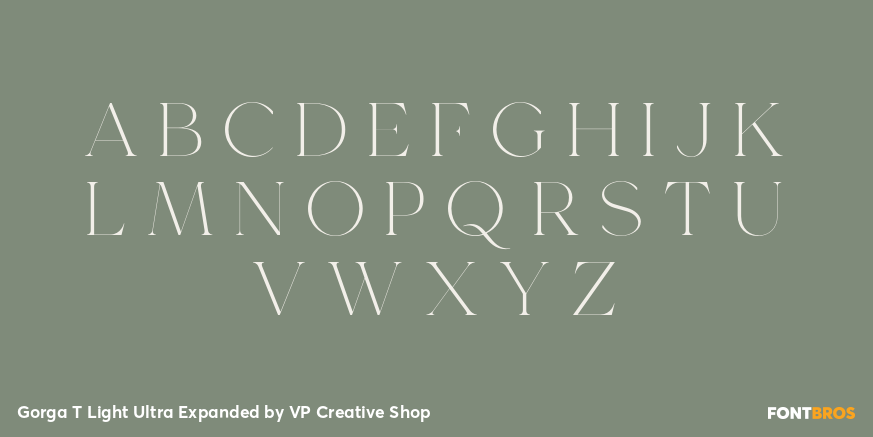 Gorga T Light Ultra Expanded Font Poster #2