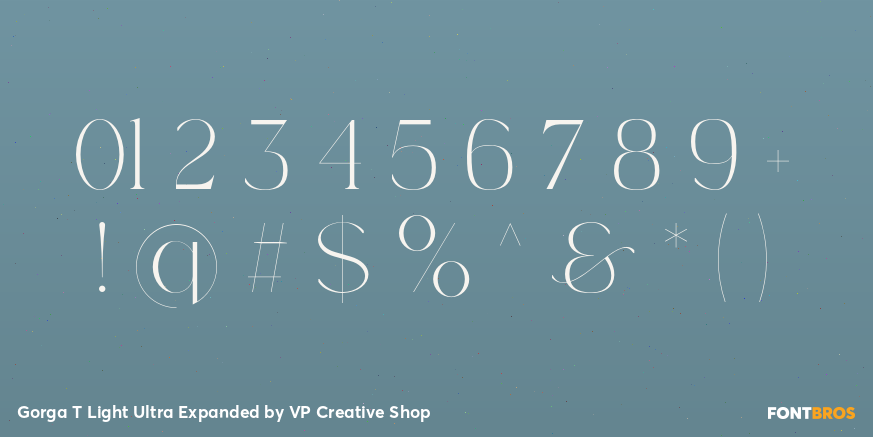 Gorga T Light Ultra Expanded Font Poster #4