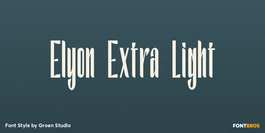 Elyon Extra Light Font Poster #1