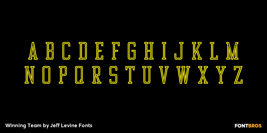 Winning Team Font Poster #2