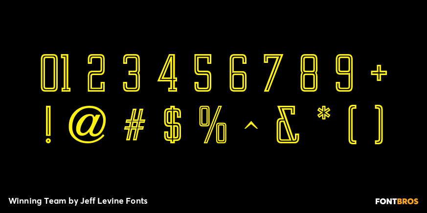 Winning Team Font Poster #4