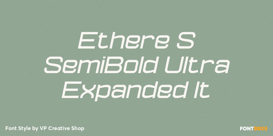 Ethere S SemiBold Ultra Expanded It Font Poster #1