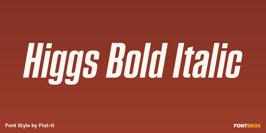 Higgs Bold Italic Poster