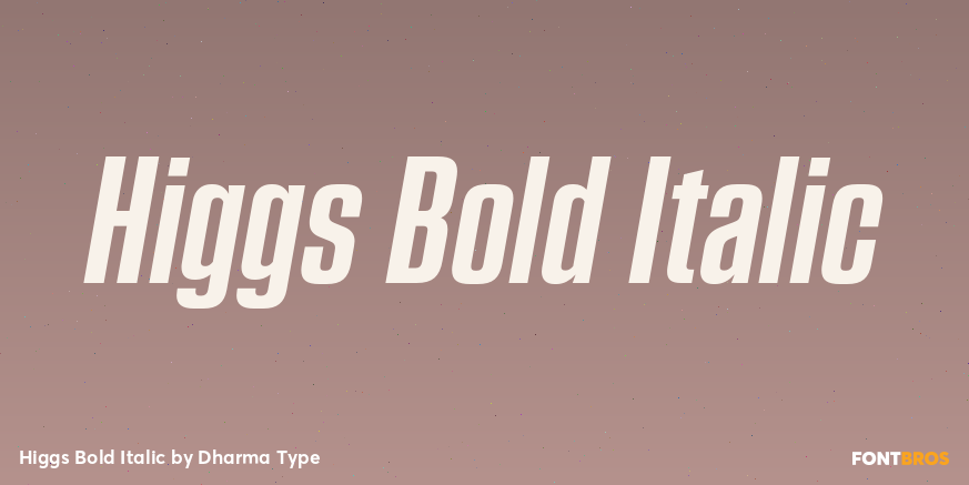 Higgs Bold Italic Poster