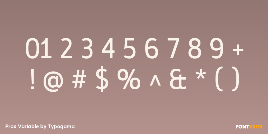 Prox Variable Font Poster #4