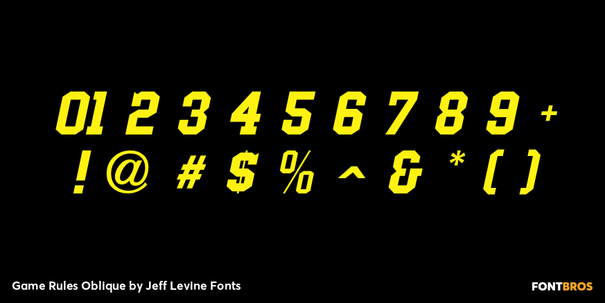 Game Rules Oblique Font Poster #4