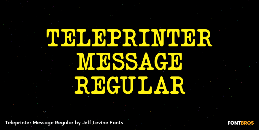 Teleprinter Message Regular Font Poster #1