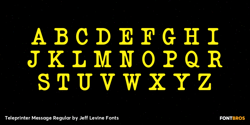 Teleprinter Message Regular Font Poster #2