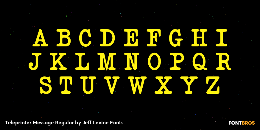 Teleprinter Message Regular Font Poster #3
