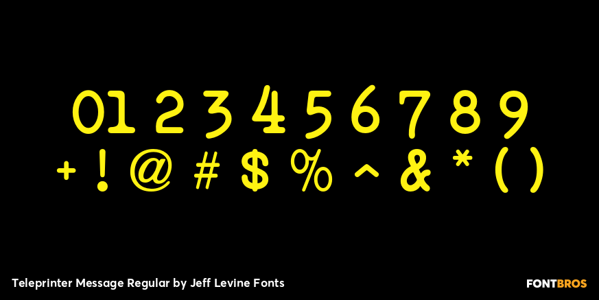 Teleprinter Message Regular Font Poster #4