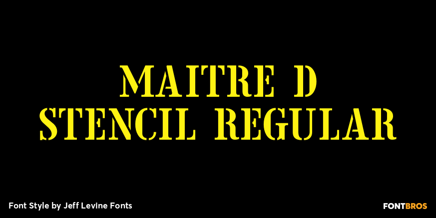 Maitre d Stencil Regular Poster