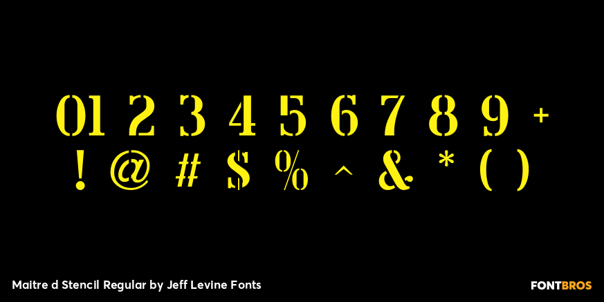Maitre d Stencil Regular Font Poster #1
