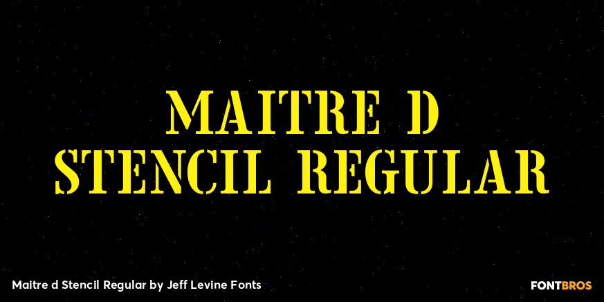 Maitre d Stencil Regular Poster