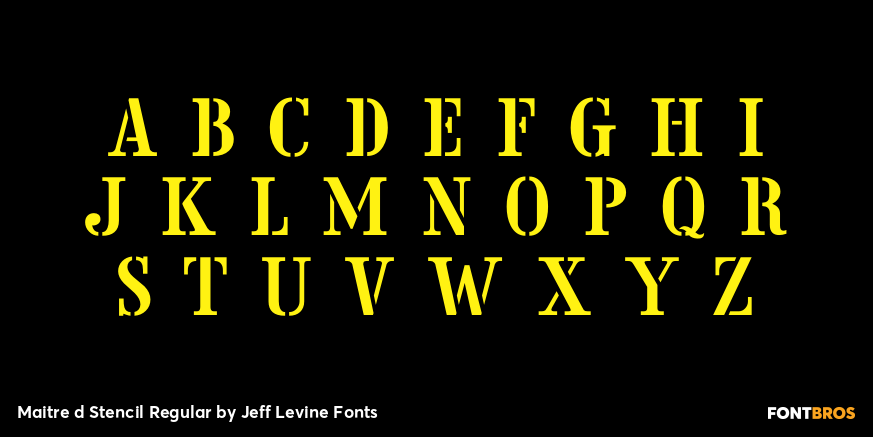 Maitre d Stencil Regular Font Poster #1