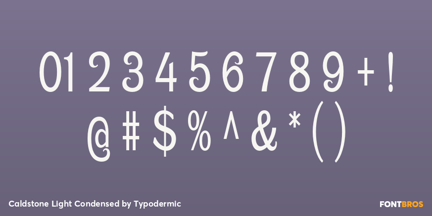 Caldstone Light Condensed Font Poster #1