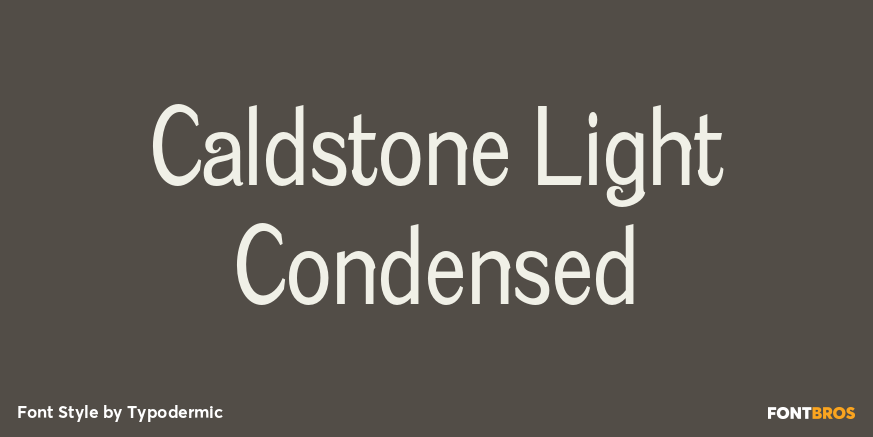 Caldstone Light Condensed Font Poster #1