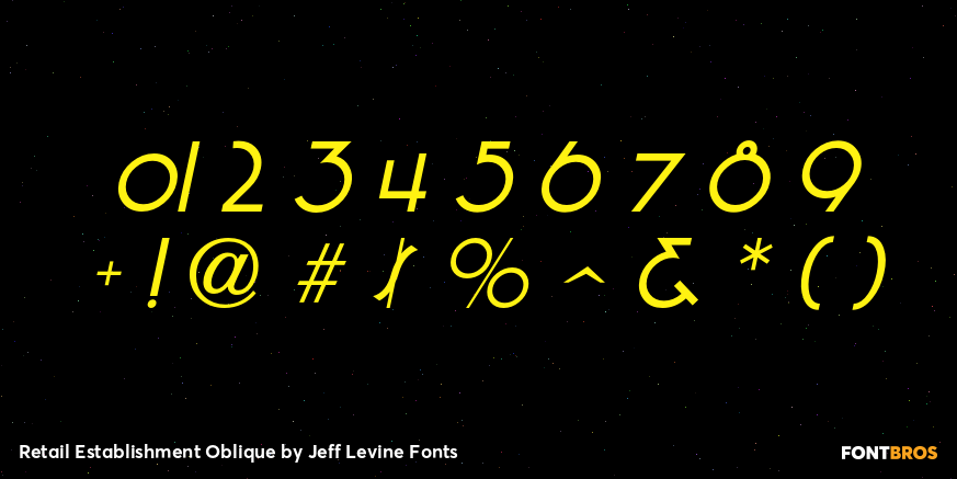 Retail Establishment Oblique Font Poster #1