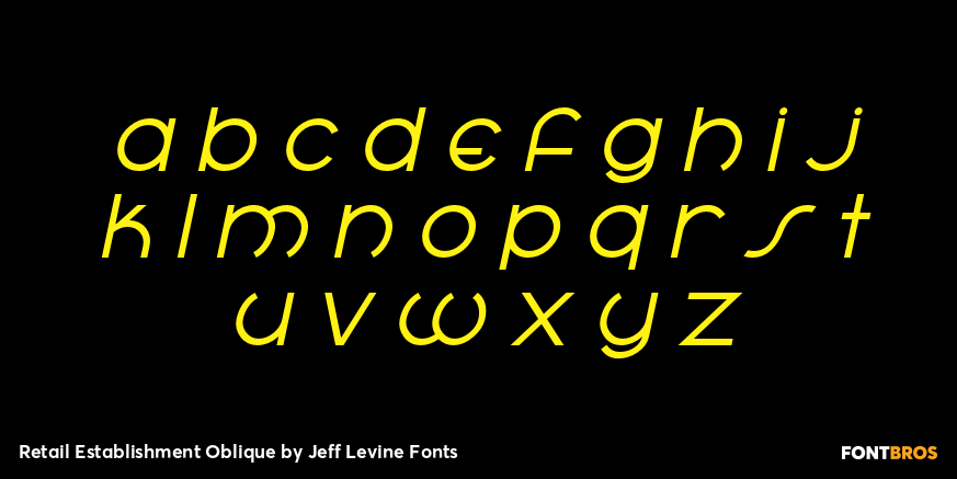 Retail Establishment Oblique Font Poster #1
