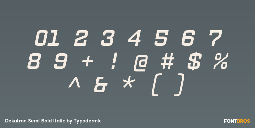 Dekatron Semi Bold Italic Font Poster #1