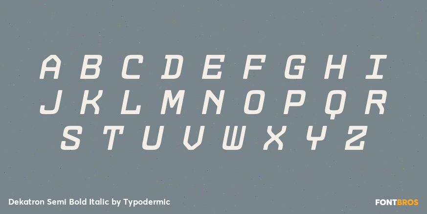 Dekatron Semi Bold Italic Font Poster #2
