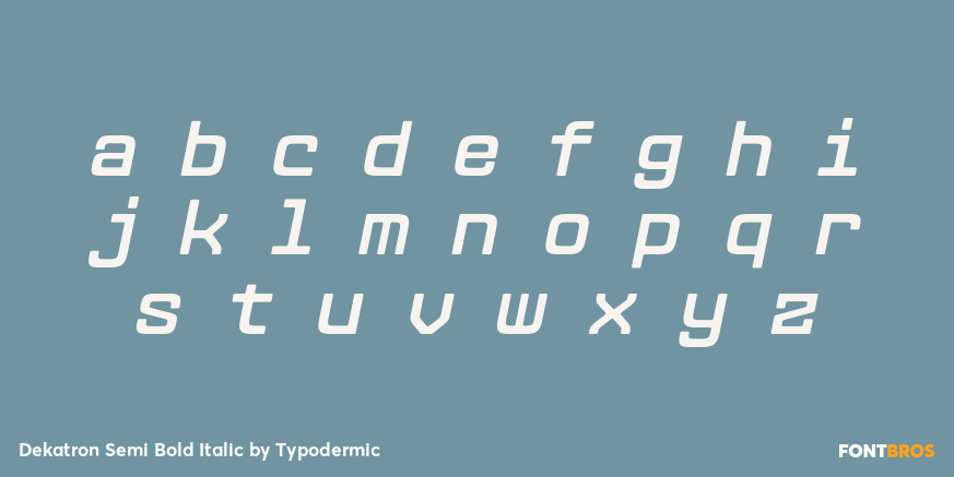 Dekatron Semi Bold Italic Font Poster #3