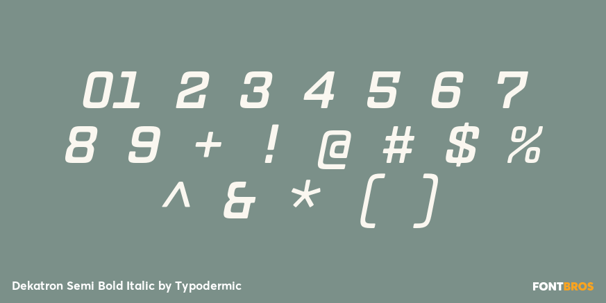 Dekatron Semi Bold Italic Font Poster #4