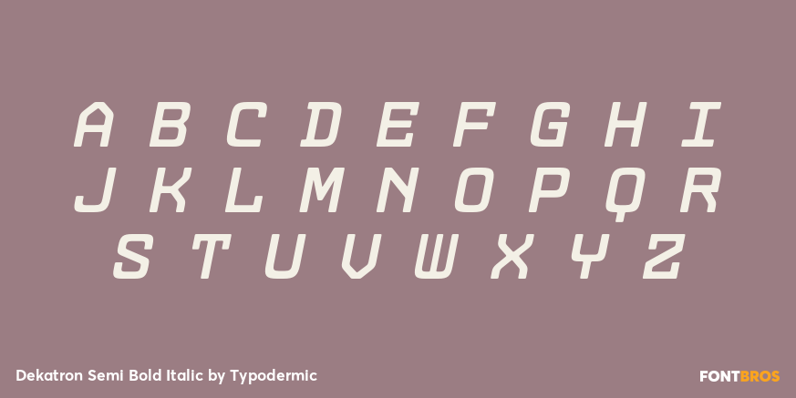 Dekatron Semi Bold Italic Font Poster #1