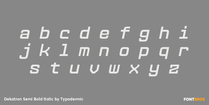 Dekatron Semi Bold Italic Font Poster #1