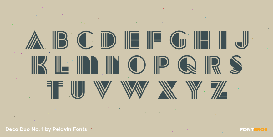 Deco Duo No. 1 Font Poster #3