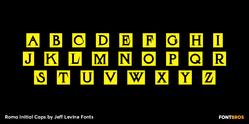Roma Initial Caps Font Poster #2