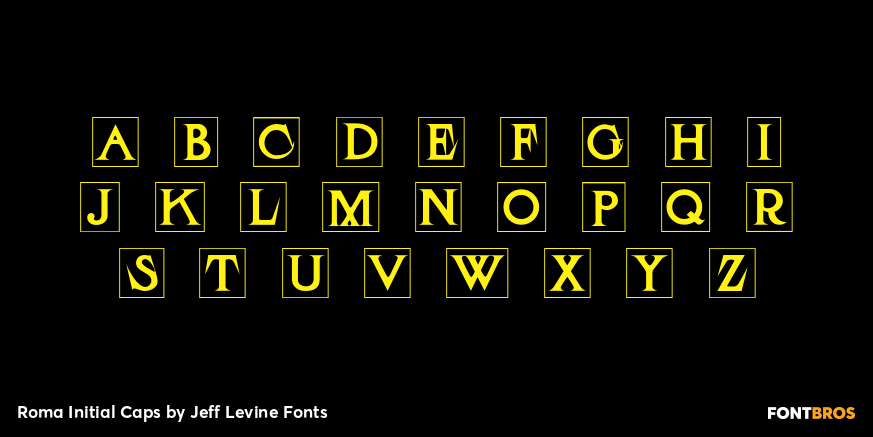 Roma Initial Caps Font Poster #3