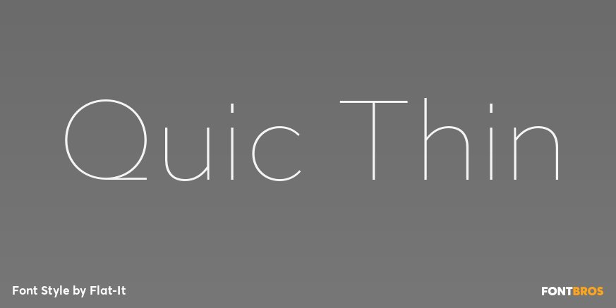 Quic Thin Font Poster #1