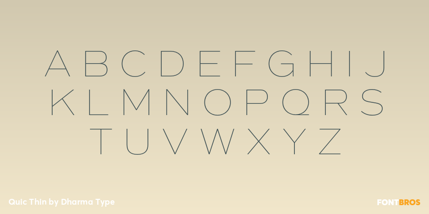 Quic Thin Font Poster #2