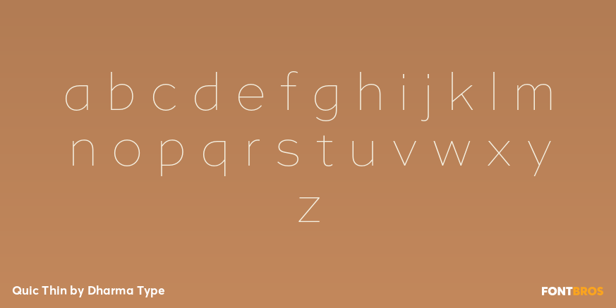 Quic Thin Font Poster #3
