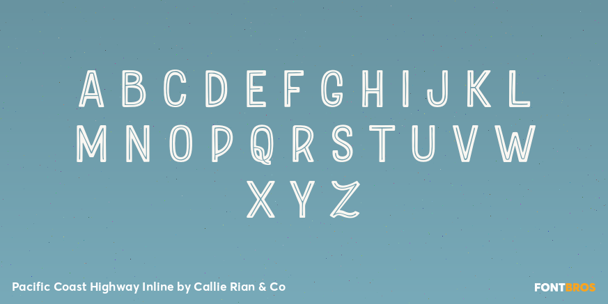 Pacific Coast Highway Inline Font Poster #2