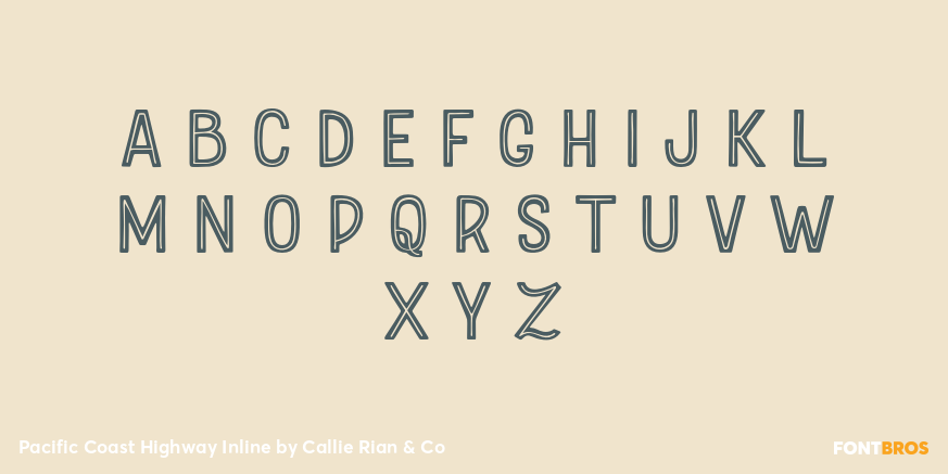Pacific Coast Highway Inline Font Poster #3
