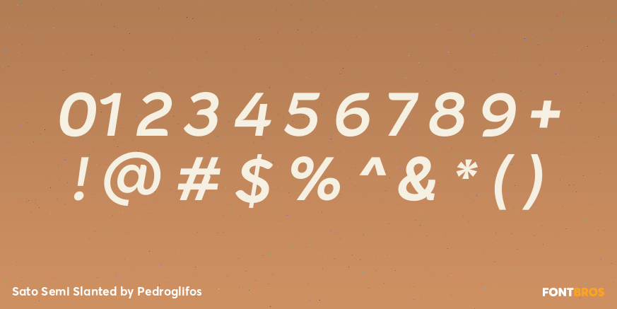 Sato Semi Slanted Font Poster #4