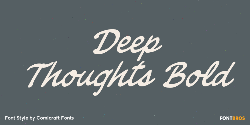 Deep Thoughts Bold Font Poster #1