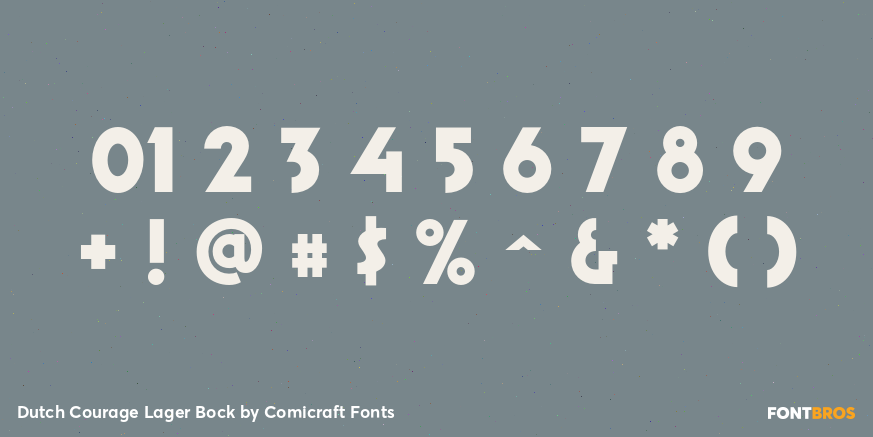 Dutch Courage Lager Bock Font Poster #1