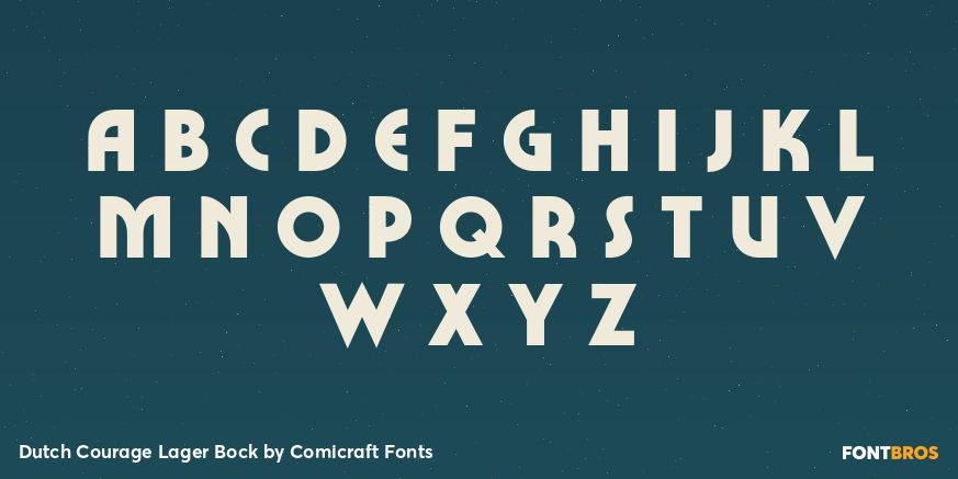 Dutch Courage Lager Bock Font Poster #2