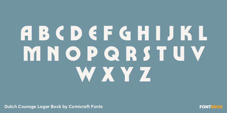 Dutch Courage Lager Bock Font Poster #3