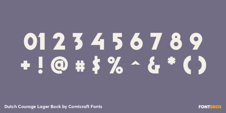 Dutch Courage Lager Bock Font Poster #4