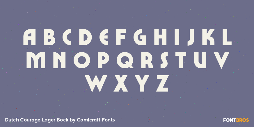 Dutch Courage Lager Bock Font Poster #1