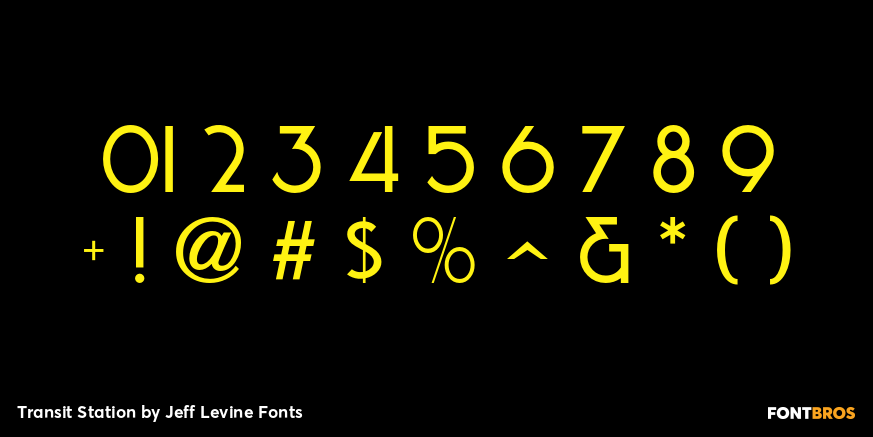 Transit Station Font Poster #1